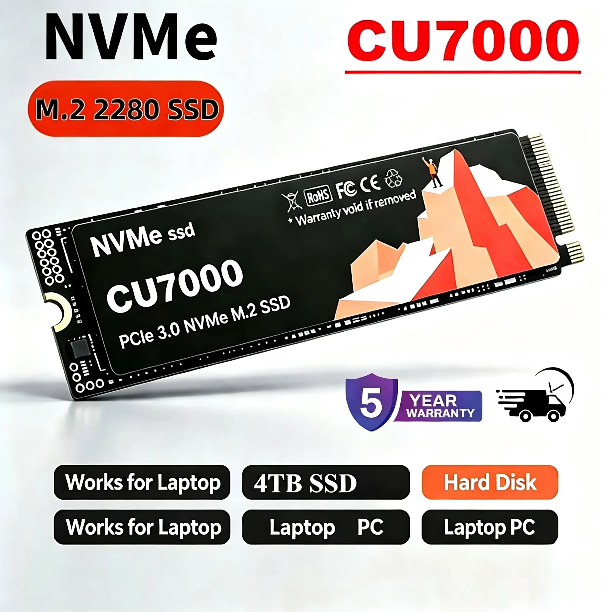 Ssd 500Gb - CU7000 SSD M.2 NVMe interne solid-state